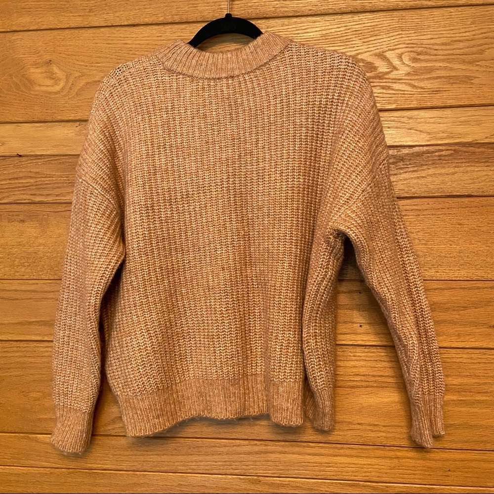 Aerie orange peach wool blend sweater - Picture 3 of 5
